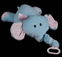 Eden Elephant Baby Musical Crib Pull Toy Plush Lovey